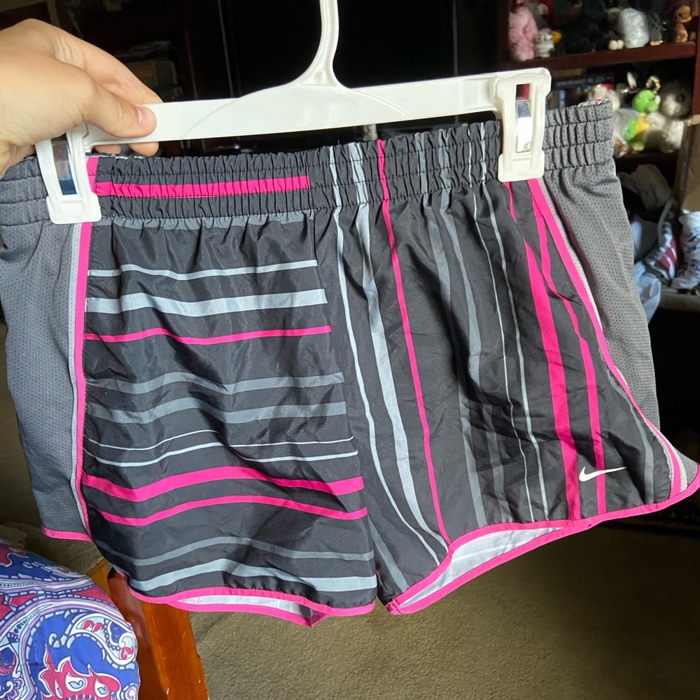 Nike Pink and Black Dri-Fit Shorts